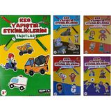 Okul Öncesi Kes Yapıştır Etkinlik Seti 3+ Yaş, 5 Kitap
