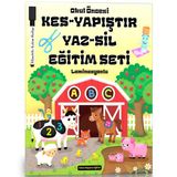 Okul Öncesi Kes-Yapıştır-Yaz-Sil Egitim Seti Laminasyonlu Enine Boyuna Eğitim