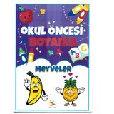 Okul Öncesi Meyveler Boyama Kitabı, Eğitici Aktivite Seti, 3-6 Yaş Arası