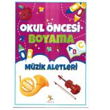 Okul Öncesi Müzik Aletleri Boyama Kitabı, Eğitici Aktivite Seti, 3-6 Yaş Arası