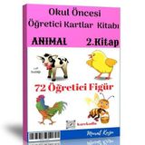 Okul Öncesi Öğretici Kartlar-2 (Animal-Hayvanlar) - Enine Boyuna Eğitim
