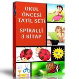 Okul Öncesi Tatil Seti (3 Spiralli Kitap) - Enine Boyuna Eğitim