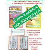 Okul Öncesi ve 1. Sınıf Okuma Yazma Yazı Öğretimi Alfabe Defteri Kitabı, Anasınıfı PVC Alfabe Kartları Alfabetik Sırasıyla 1 Set