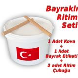 Okul Ritim Seti Bayraklı Ritim Kovası Gösteri Kovası Ritim Çubuğu - 1 Takım