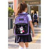 Okul Sırt Çantası Kuromi Tablet Cepli Ortopedik Çift Fermuarlı 42X30x12cm