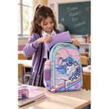 Okul Sırt Çantası Pullu Unicorn 3 Bölmeli Ortopedik Matara Cepli 40X27x12cm