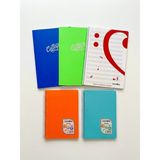 Okul ve Kırtasiye Defter Seti - 2 Adet A4 40 Yaprak Çizgili + 2 Adet A5 72 Yaprak Kareli + 1 Adet A5 Müzik Defteri 5'li Set - Çoklu