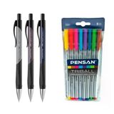 Okul Ve Sınav Yazım Seti Faber Castell Versatil Kalem Autoclick Plus 0.7Mm 3 Adet + Triball 8 Adet Renkli Tükenmez