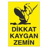 Okularenkkat Dikkat Kaygan Zemin Uyarı Levhası 25 cm x 35 cm