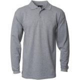 Okulca Gri Penye Polo Yaka Okul Tişörtü - XL