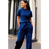 Okulcu Baba Kadın Yazlık Kısa Kollu Tişört Ve Beli Lastikli Alt Pijama Takımı Salaş