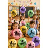Okulda İlk Günüm 10'Lu Makaron Balon Seti Çift Taraflı Back To School Okul Açılışı