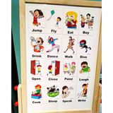 Okuling Manyetik İngilizce Kelime Kartları Eylemler - Action Words