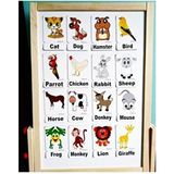 Okuling Manyetik İngilizce Kelime Kartları Flashcards - Hayvanlar - Animals Normal Boy Eğitim Seti