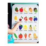 Okuling Manyetik Ingilizce Kelime Kartları Flashcards - Meyveler Ve Sebzeler / Fruits And Vegetables