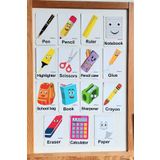 Okuling Manyetik İngilizce Kelime Kartları / Flashcards - Sınıf Eşyaları / School Subjects