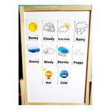 Okuling Manyetik Ingilizce Kelime Kartları Flashcards- Weather / Hava Durumu