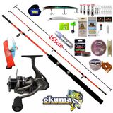 Okuma Acuador Acu-8000A 165Cm 100-250Gr Kendo Holiday Boat Profesyonel Deniz Tekne Ve Bot Olta Takımı Seti