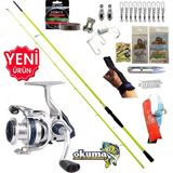 Okuma Aria 4000 270Cm 5-55Gr Karbon Oslo High Tech Kıyı Spin Olta Takımı Seti