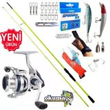 Okuma Aria 4000 270Cm 5-55Gr Karbon Oslo High Tech Rapala Maket Balık Spin Olta Takımı Seti