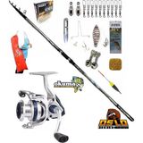 Okuma Aria-6000a Oslo Crome 420cm 70-250gr Profesyonel Surf Sazan Kıyı Olta Takımı Seti