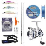 Okuma Azaki Spin 274 cm 12-35 gr 2 Parça Spin Kamışı + Okuma ARIA-3000A Painting Silver 1BB Olta Makinesi Spin Olta Seti