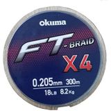 Okuma Ft-4 Braided Line 300 mt 0,330 mm Grey Örgü İp