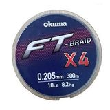 Okuma FT-Braided X4 Line 300 m 0.20 mm Grey Örgü İp Misina