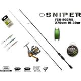 Okuma Fujin Sniper 270CM 10-30GR Spin Kamış-Okuma Monkey MO-4000A 2+1bb Spin Set