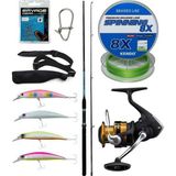 Okuma G-Power Spin 240 cm 15-40 gr 2 Parça Spin Kamışı+Shimano FX 4000 FC Makine