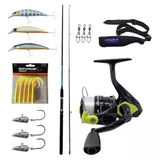Okuma G-Power Spin 8' 240 cm 15-40 gr 2 Parça Spin Kamışı + Okuma Fin Chaser X FNX-40NG Blue 1BB Olta Makinesi Levrek-Çipura Spin Olta Seti