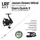 Okuma Jaxon Green Wind 198CM 0.6-6g Aji Kamışı + Dam Quick 3 1000 Fd Olta Makinesi + Lrf Set 50