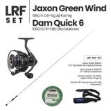 Okuma Jaxon Green Wind 198CM 0.6-6g Aji Kamışı + Dam Quick 6 1000 Fd Olta Makinesi + Lrf Set 53