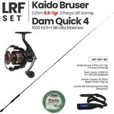 Okuma Kaido Bruser 2.25M 0.5-7gr Lrf Kamışı + Dam Quick 4 1000 Fd Olta Makinesi + Lrf Set 56