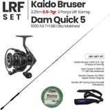 Okuma Kaido Bruser 2.25M 0.5-7gr Lrf Kamışı + Dam Quick 5 1000 Fd Olta Makinesi + Lrf Set 57