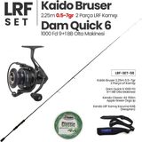 Okuma Kaido Bruser 2.25M 0.5-7gr Lrf Kamışı + Dam Quick 6 1000 Fd Olta Makinesi + Lrf Set 58