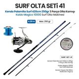 Okuma Kendo Palamita Surf 420CM 250GR 3 Parça Olta Kamışı + Kaido Magico 10000 Surf Olta Makinesi + Surf Olta Seti 41