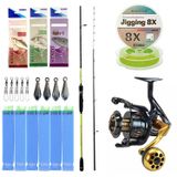 Okuma Orata 202 CM 150-200 GR 2 Parça Tekne Olta Kamışı+Okuma Salina SA-6000HA Olta Makinesi