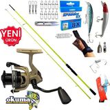 Okuma Outrax 4000 210Cm 5-45Gr Karbon High Tech Maket Balık Spin Olta Takımı Seti