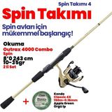 Okuma Outrax 4000 Combo Spin 8'0 243cm 10-35gr Makine Kamış İp Misina Set