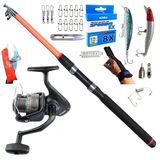 Okuma Revenger Rv-25 210Cm 50-150Gr Piranha Dolphin Rapala Maket Balık Spin Olta Takımı Seti