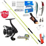 Okuma Revenger Rv-3000A 270Cm 5-55Gr Karbon High Tech Rapala Maket Balık Spin Olta Takımı Seti