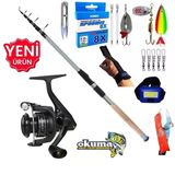 Okuma Revenger Rv-3000A 270Cm 60-120Gr Carbo-X Tele Turna Spin Olta Takımı Seti