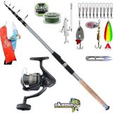 Okuma Revenger Rv-40 Remixon Carbo-X 240CM 60-120GR Turna Tele Spin Olta Takımı Seti