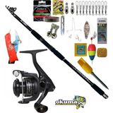 Okuma Revenger Rv-8000A 360Cm 100-200Gr Black Fight Profesyonel Sazan Kıyı Olta Takımı Seti