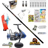 Okuma Safina SW-X SNW-6000A Oslo North Star 390cm 50-150gr Profesyonel Surf Kıyı Olta Takımı Seti