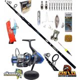 Okuma Safina Sw-X SNW-8000A Oslo Carp-X 360CM 3,5lbs Profesyonel Surf Sazan Kıyı Olta Takımı Seti