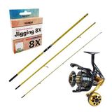Okuma Savant Surf 4.30 cm 3 Parça Yellow Surf Kamışı + Okuma Salina SA-6000HA Blue 6+1BB Olta Makinesi Yüksek Kalite Olta Seti