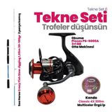 Okuma SeaHorse Crazy Fish 165 cm Kamış - Okuma Pisces 5000 Tekne seti 6