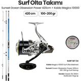 Okuma Sunset Ocean Obsession Power 420CM Surf Kamışı - Kaido Magico 10000 Surf Set 34